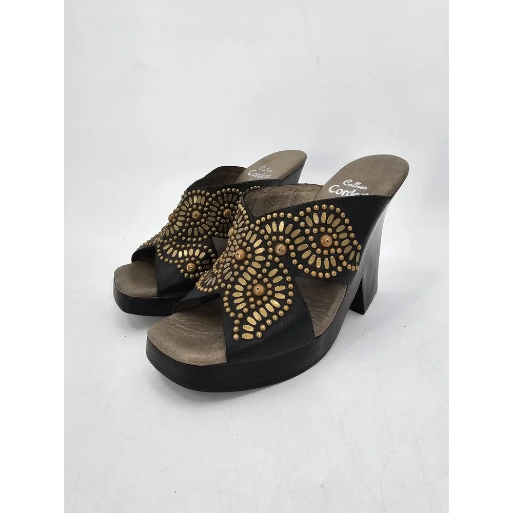 Calleen Cordero Studded Leather Hand Carved 4